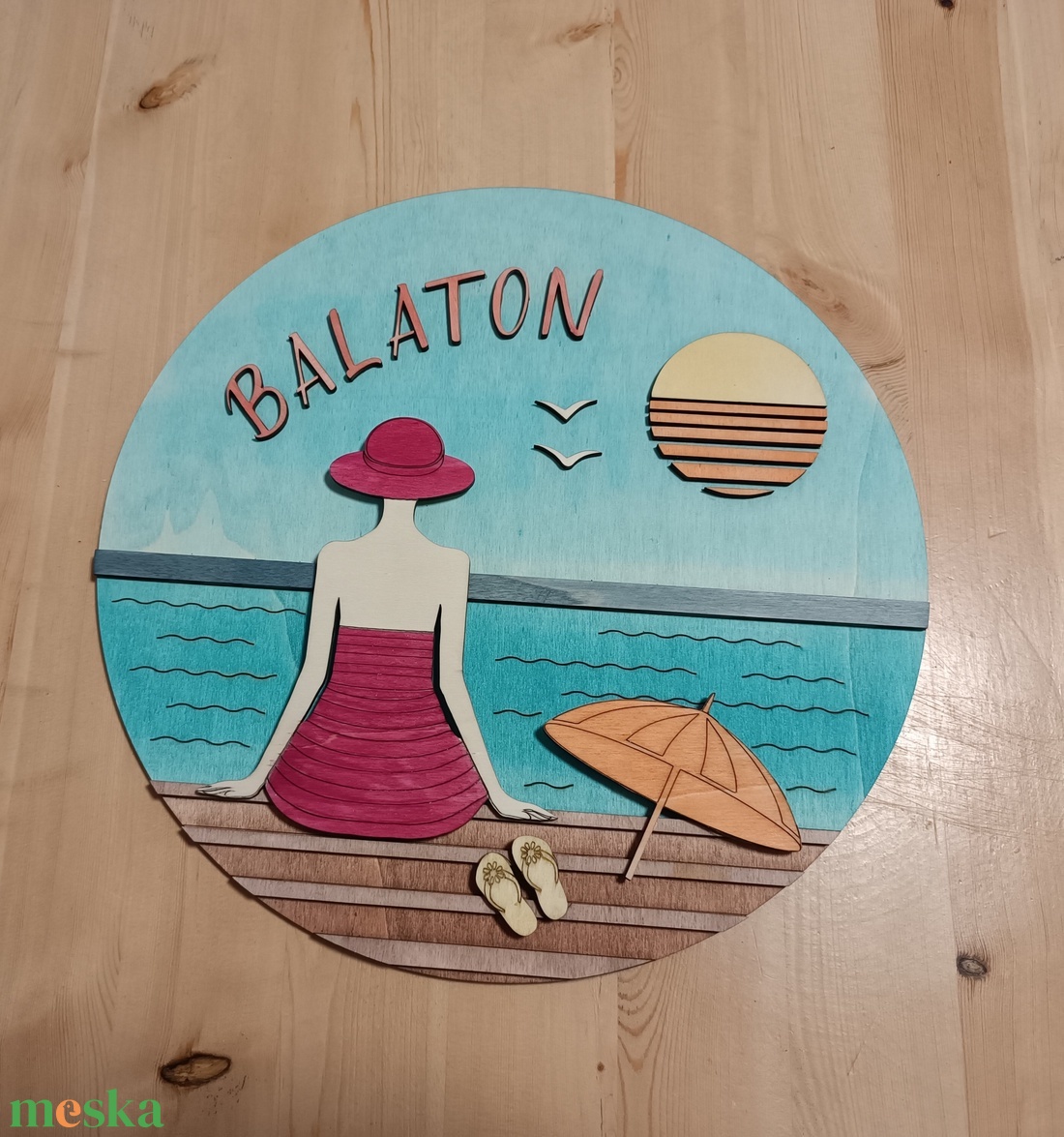 Retro hangulatú balatoni kép - otthon & életmód - dekoráció - kép & falikép - fából készült kép - Meska.hu Retro hangulatú balatoni kép - otthon & életmód - dekoráció - kép & falikép - fából készült kép - Meska.hu