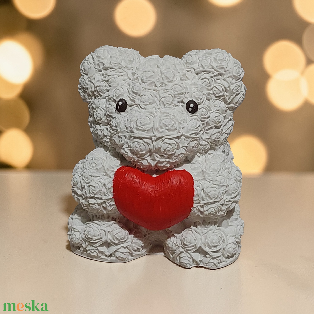 Szivecskés Raysin maci - otthon & életmód - dekoráció - asztal és polc dekoráció - asztaldísz - Meska.hu