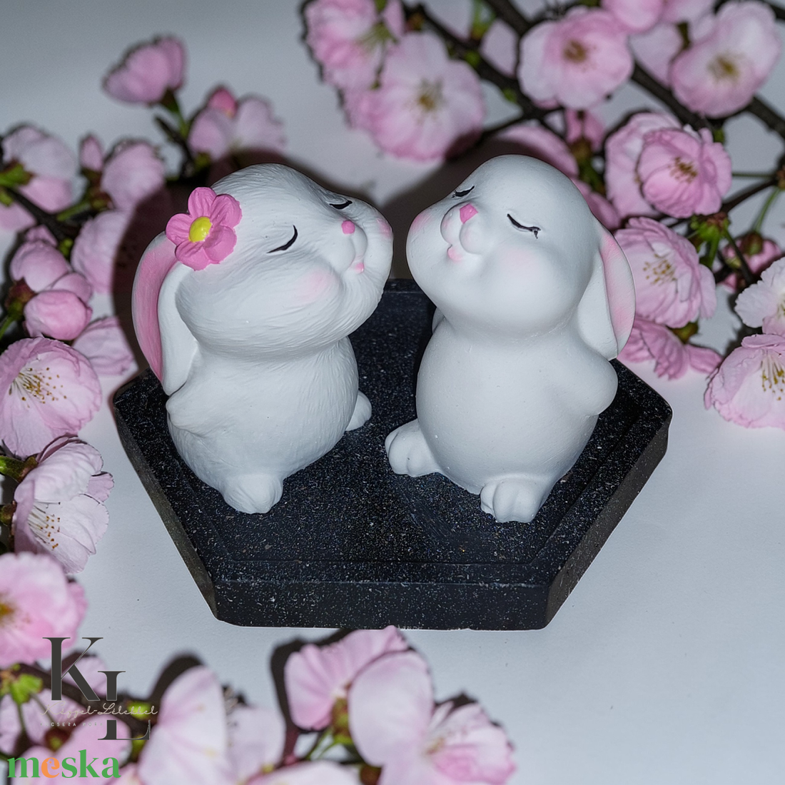 Raysin nyuszi pár - otthon & életmód - dekoráció - asztal és polc dekoráció - asztaldísz - Meska.hu