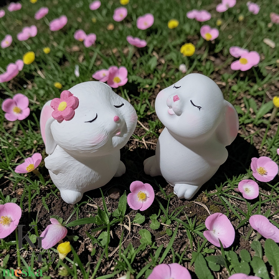 Raysin nyuszi pár - otthon & életmód - dekoráció - asztal és polc dekoráció - asztaldísz - Meska.hu