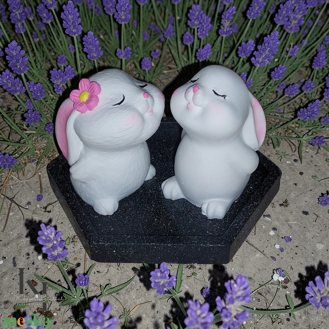 Raysin nyuszi pár - otthon & életmód - dekoráció - asztal és polc dekoráció - asztaldísz - Meska.hu