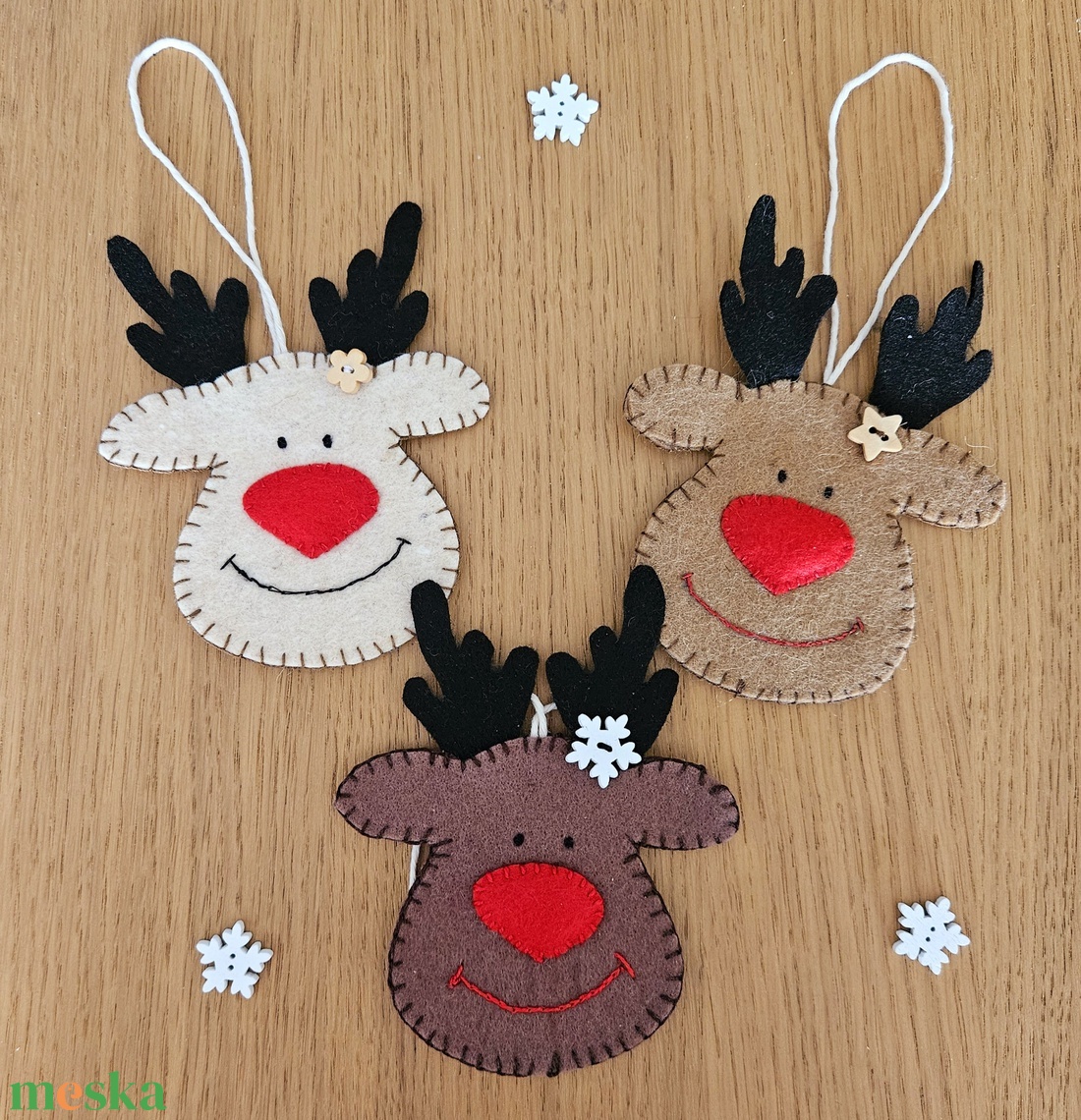 Rénszarvas függők - karácsony - karácsonyi lakásdekoráció - karácsonyi ajtódíszek - Meska.hu