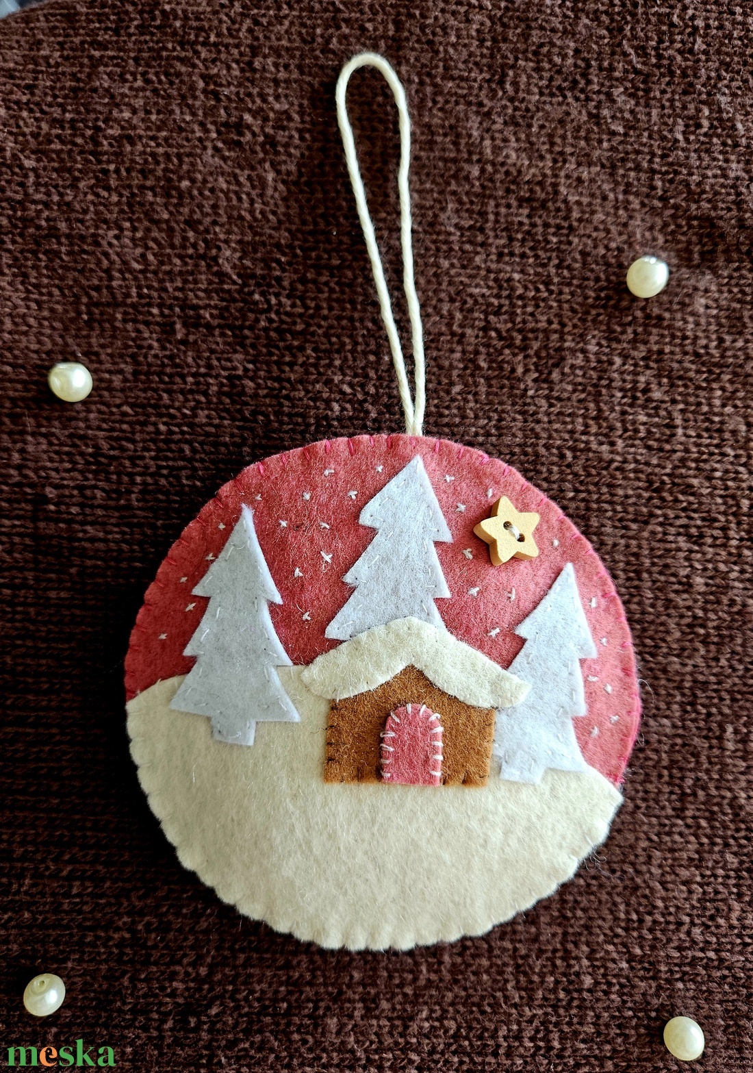 Téli táj dísz - karácsony - karácsonyi lakásdekoráció - karácsonyfadíszek - Meska.hu