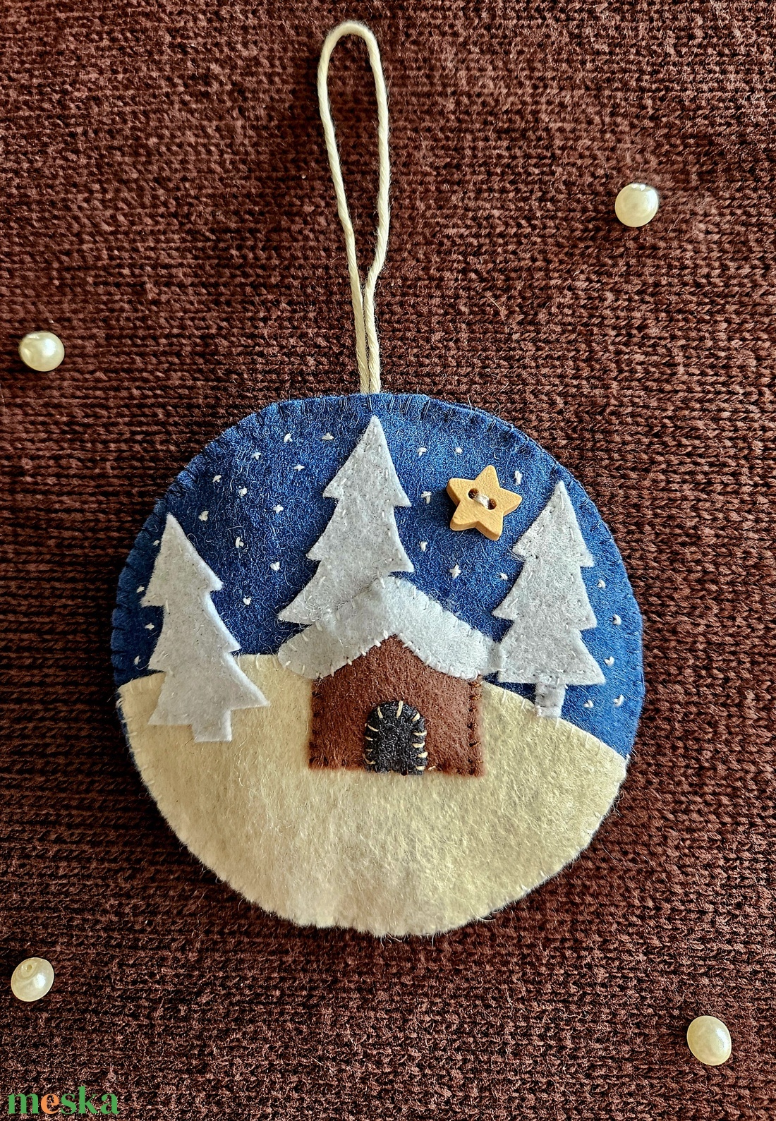 Téli táj dísz - karácsony - karácsonyi lakásdekoráció - karácsonyfadíszek - Meska.hu
