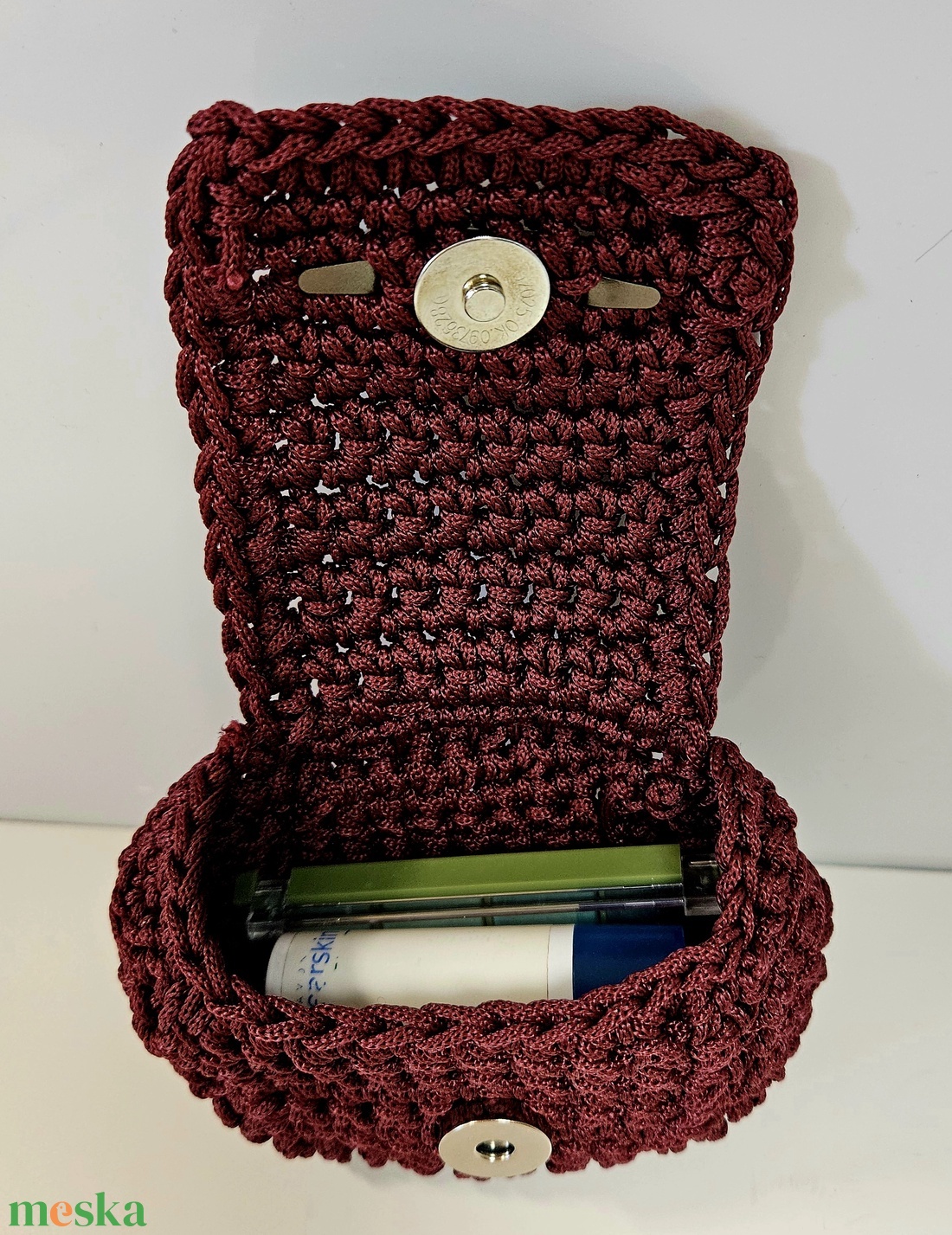 Horgolt neszeszer - táska & tok - pénztárca & más tok - kártyatartó & irattartó - Meska.hu