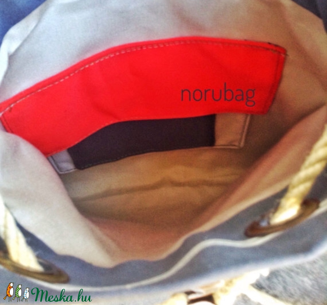 Lenvászon, bőr válltáska, közepes méretű női táska. -  - Meska.hu