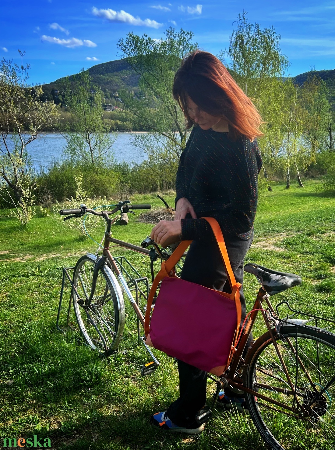 Narancs/bordó vízálló 2in1 táska - táska & tok - variálható táska - Meska.hu