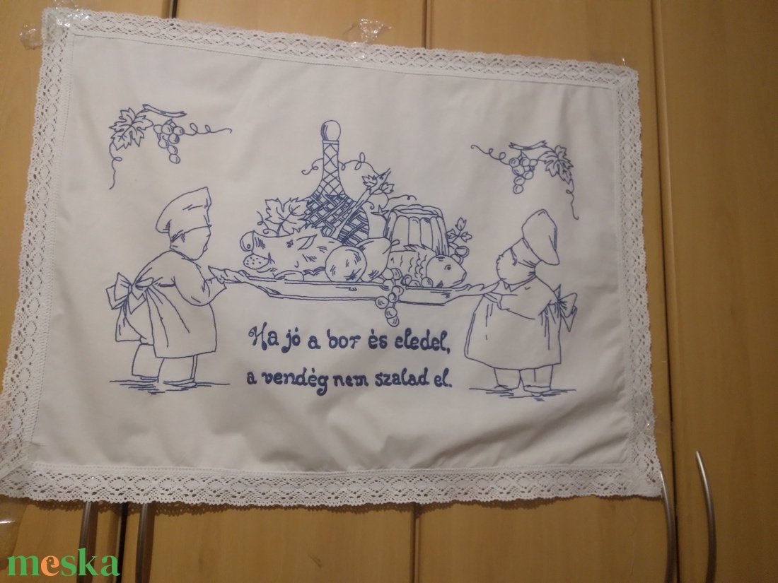 Konyhai feliratos falvédő - otthon & életmód - lakástextil - falvédő - Meska.hu