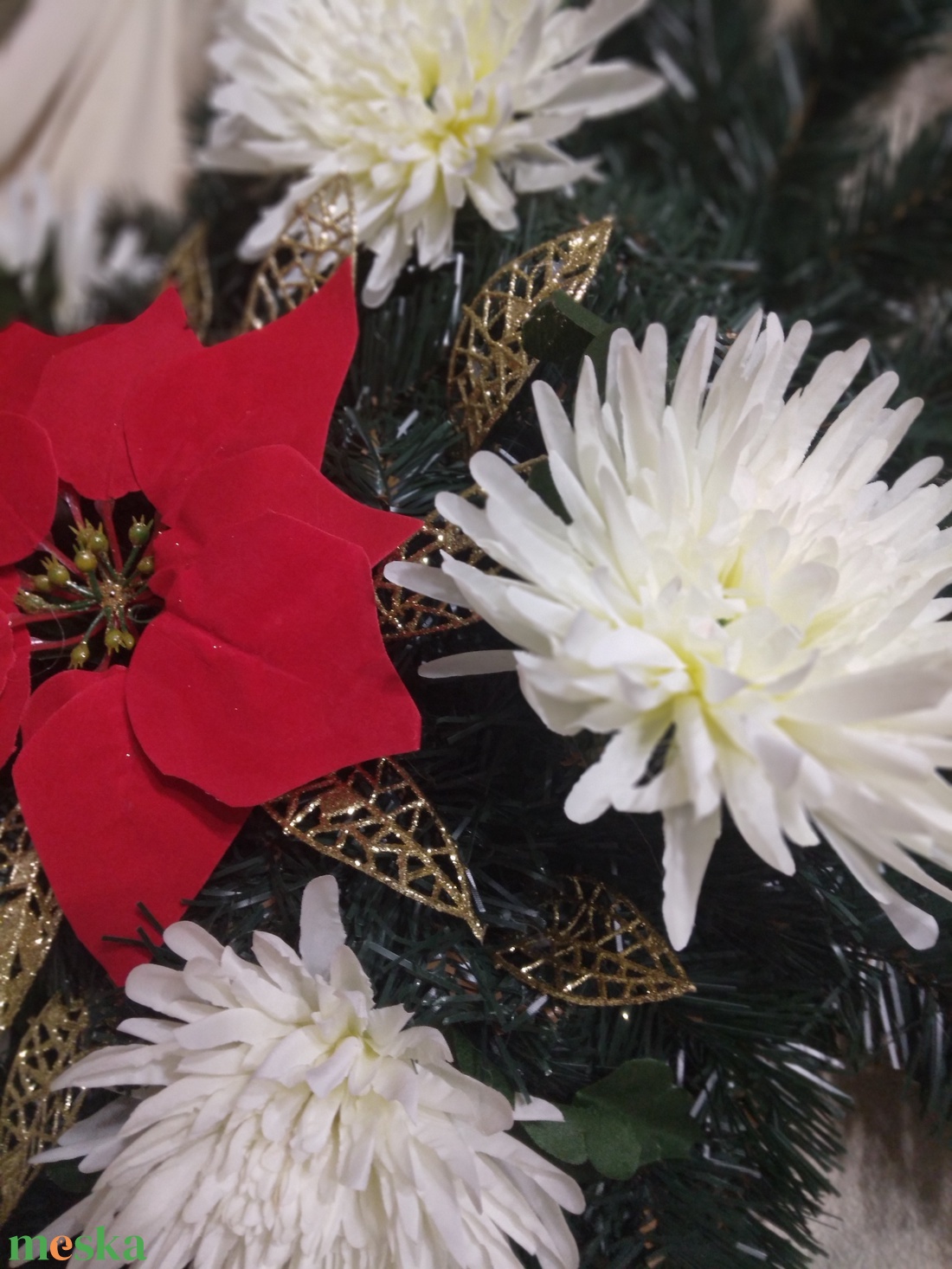 koszorú - otthon & életmód - vallás - temetkezési tárgy - sírkoszorú, kegyeleti koszorú - Meska.hu