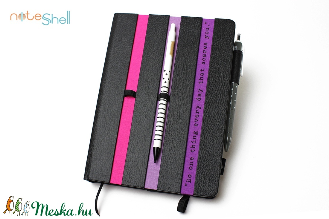 XL-es határidőnapló/notesz-fekete-csíkos-lila-pink - - Meska.hu XL-es határidőnapló/notesz-fekete-csíkos-lila-pink - - Meska.hu