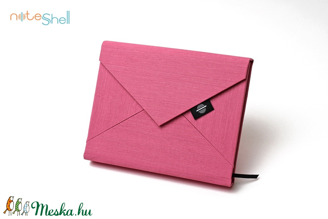 M-es határidőnapló/notesz-pink-piros csíkos boríték - otthon & életmód - papír, írószer - naptár & tervező - Meska.hu