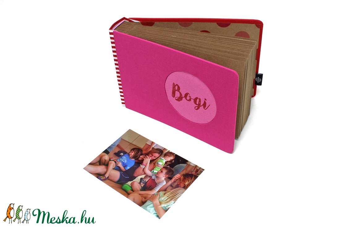 Fotóalbum babáknak / gyerekeknek - pink és piros -  - Meska.hu