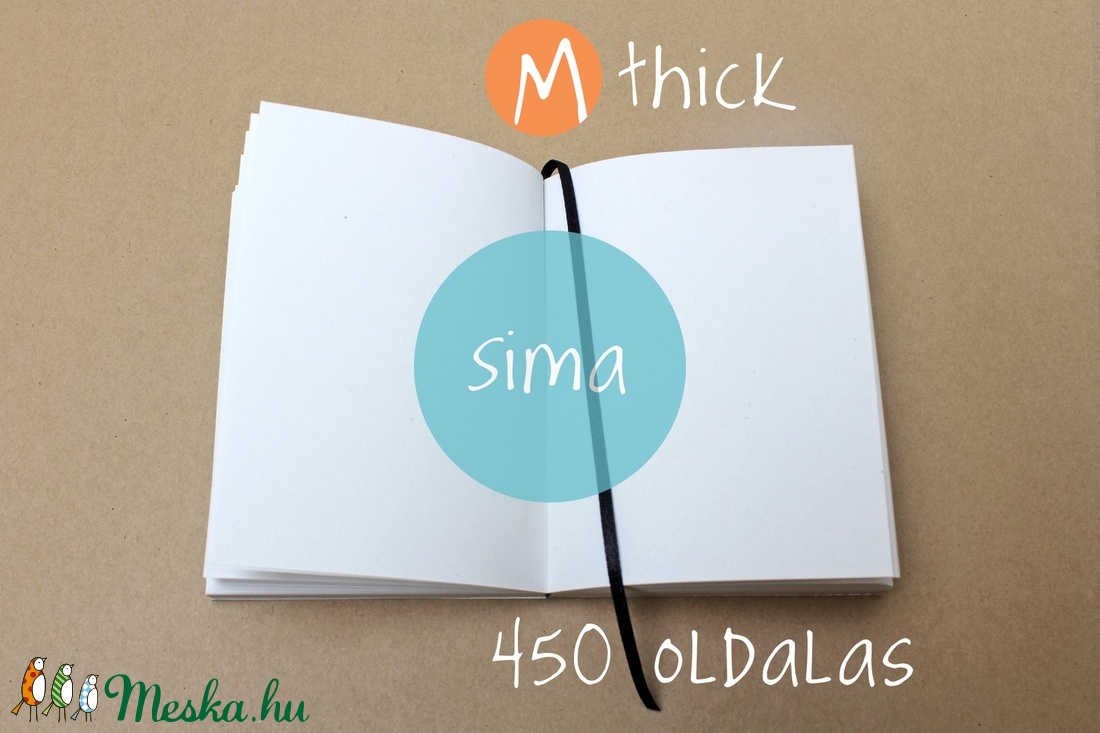 M-es, 'thick' 450 oldalas SIMA noteszbelső -  - Meska.hu