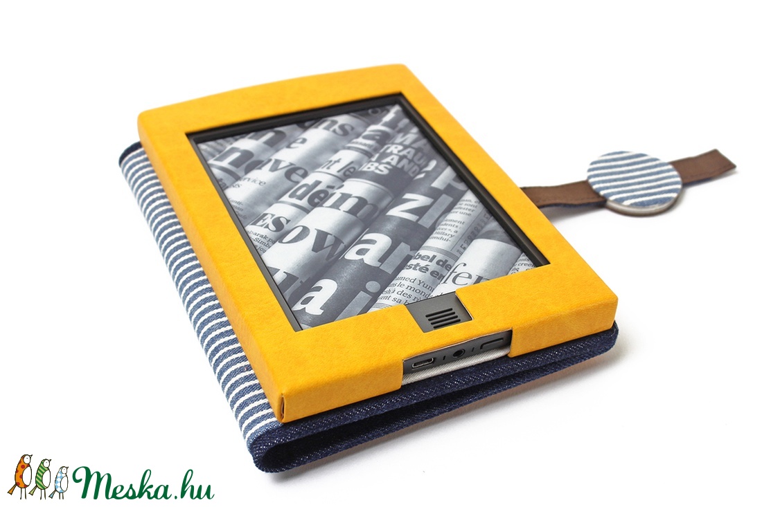 01-E-KÖNYV olvasó tok-KINDLE-farmer-sárga -  - Meska.hu