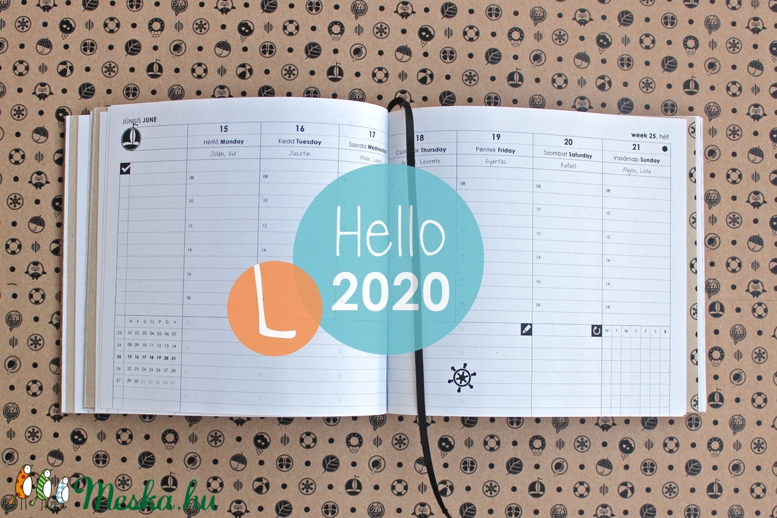 L-es HETI beosztású határidőnapló belső 2020 - - Meska.hu L-es HETI beosztású határidőnapló belső 2020 - - Meska.hu