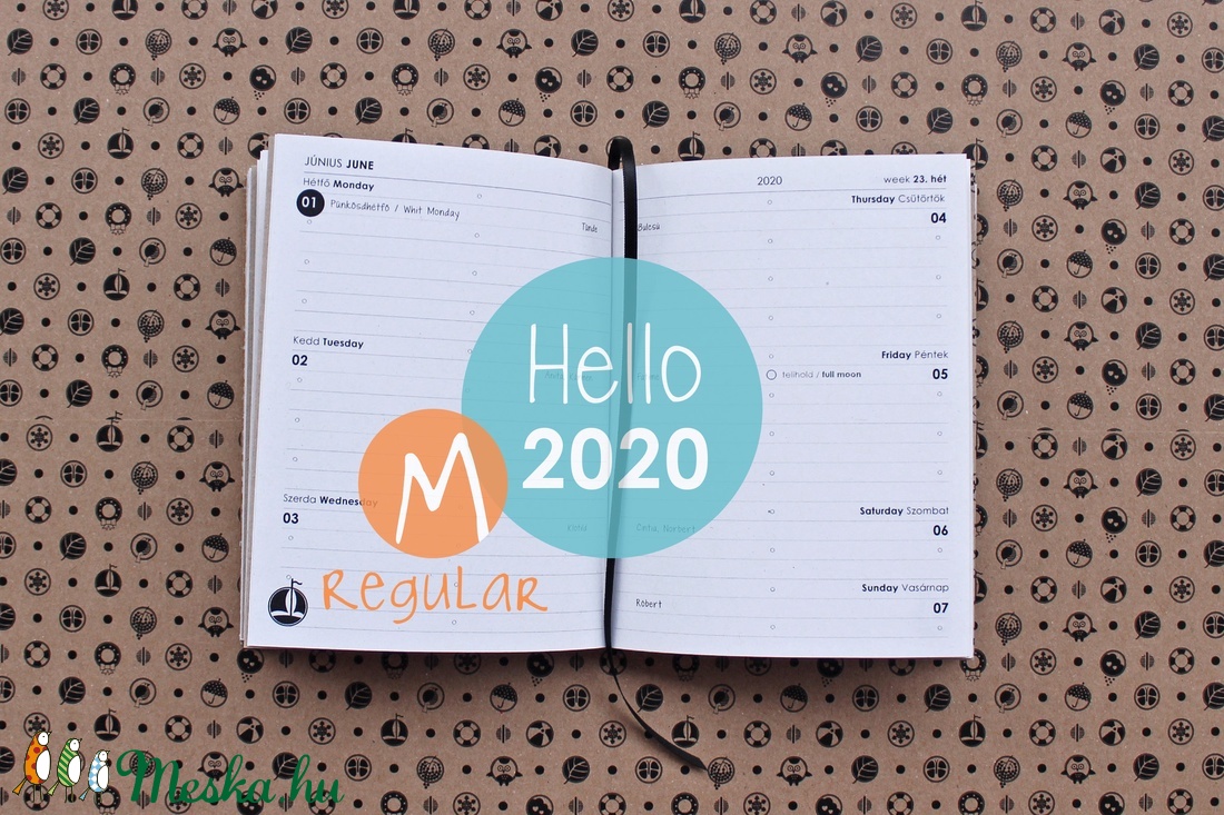 M-es HETI beosztású határidőnapló belső 2020 - - Meska.hu M-es HETI beosztású határidőnapló belső 2020 - - Meska.hu