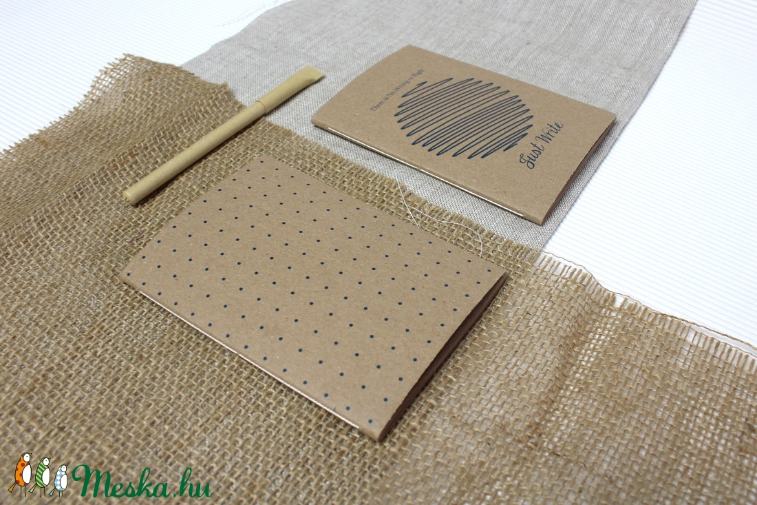 ECO kis ponthálós füzet - páros csomag - feliratos - kék ponthálós - újrahasznosított papírból - otthon & lakás - papír írószer - jegyzetfüzet & napló - Meska.hu