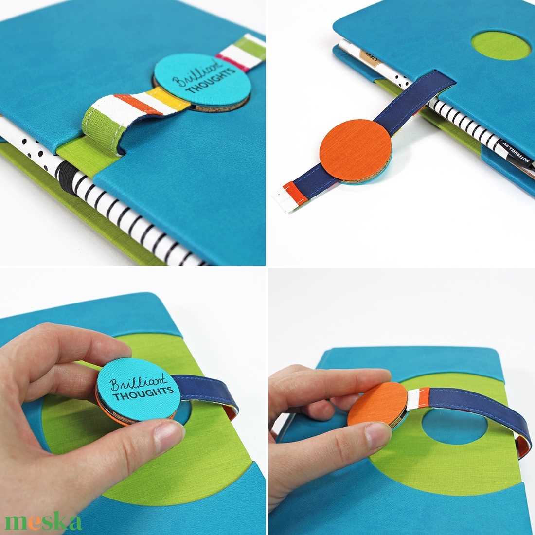 A/5 (régi XL) 200, KORONGOS + határidőnapló/notesz cserélhető belívvel - türkizkék - zöld - otthon & életmód - papír, írószer - naptár & tervező - Meska.hu