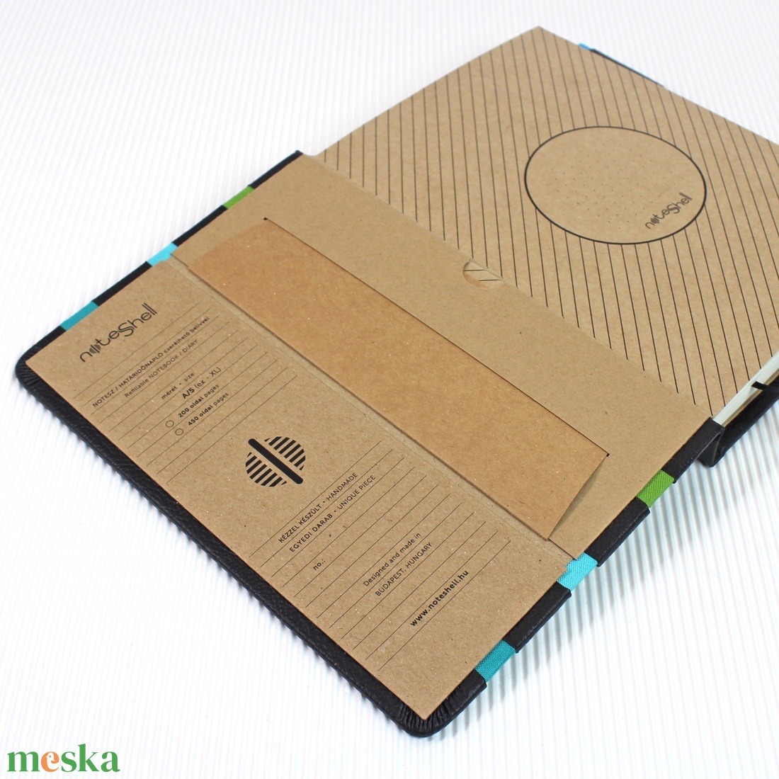 A/5 (régi XL) 200, CSÍKOS határidőnapló/notesz cserélhető belívvel - fekete - türkiz - zöld - otthon & lakás - papír írószer - naptár & tervező - Meska.hu