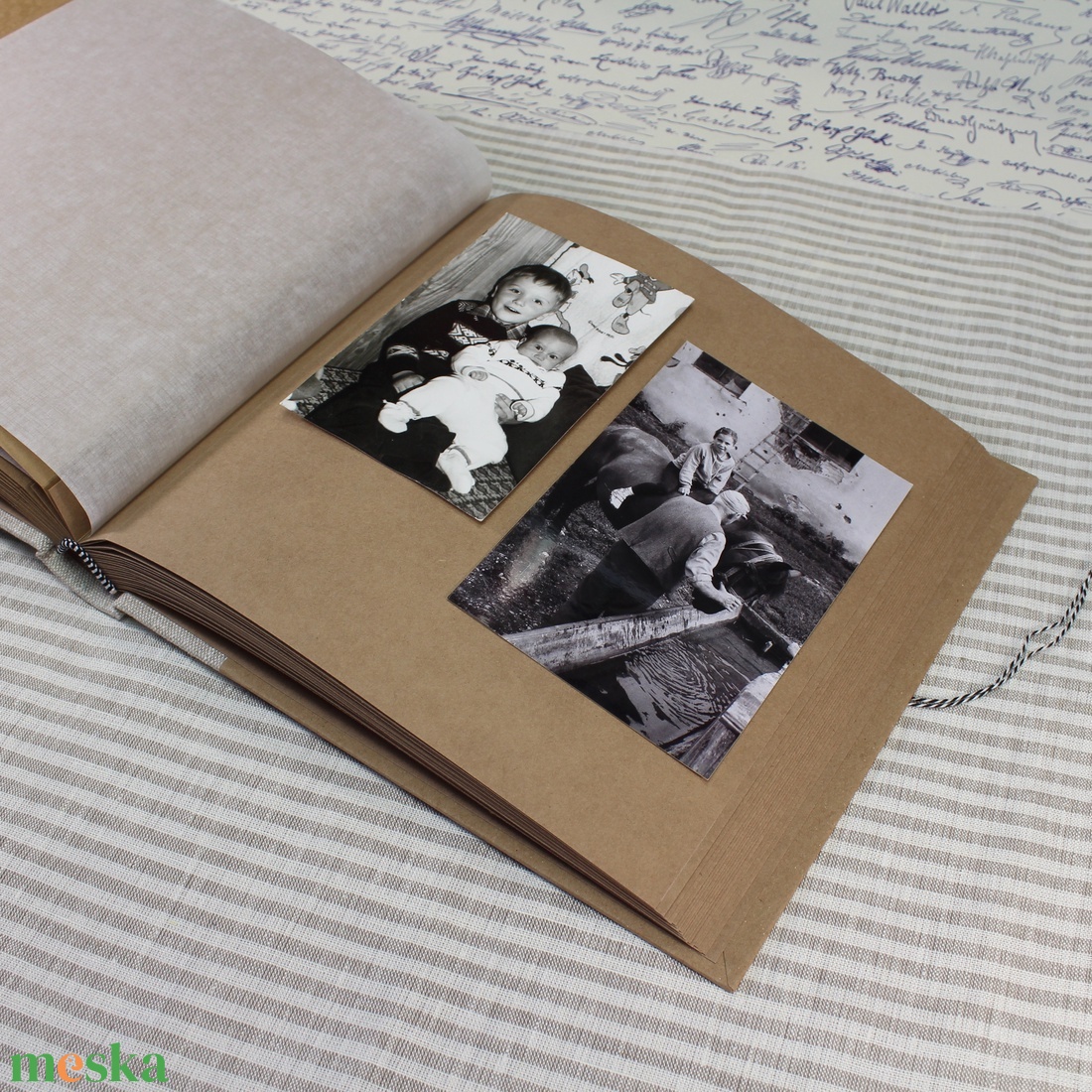 Eco natúr len - feliratos fotóalbum - 26x25 - otthon & életmód - papír, írószer - album & fotóalbum - Meska.hu Eco natúr len - feliratos fotóalbum - 26x25 - otthon & életmód - papír, írószer - album & fotóalbum - Meska.hu