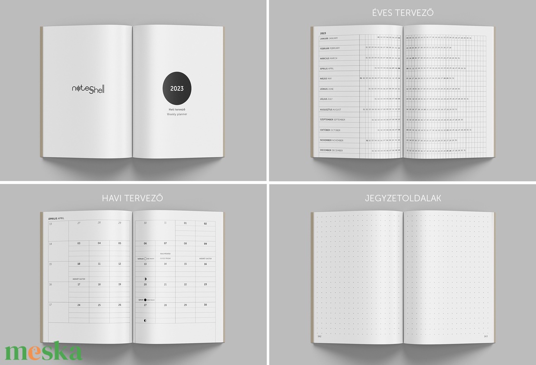 A/6 (régi M) 200, 2023-as HETI határidőnapló - cserélhető belív - otthon & életmód - papír, írószer - naptár & tervező - Meska.hu