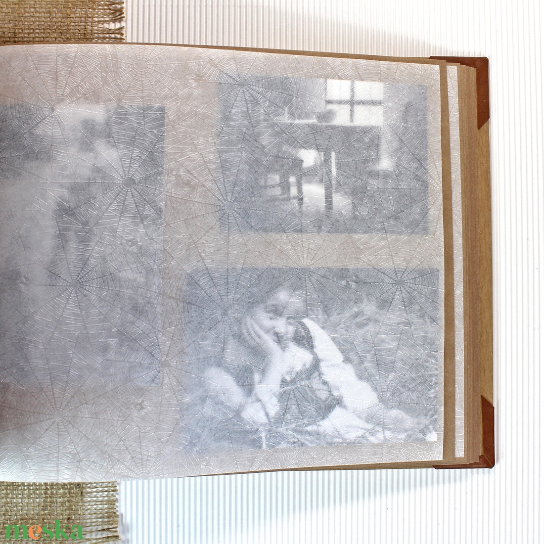 Eco  barna-fekete csíkos fotóalbum - otthon & életmód - papír, írószer - album & fotóalbum - Meska.hu
