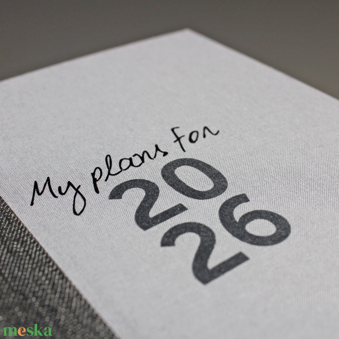 2026 heti tervező / határidőnapló - szürke farmer és vászon  - otthon & életmód - papír, írószer - naptár & tervező - Meska.hu