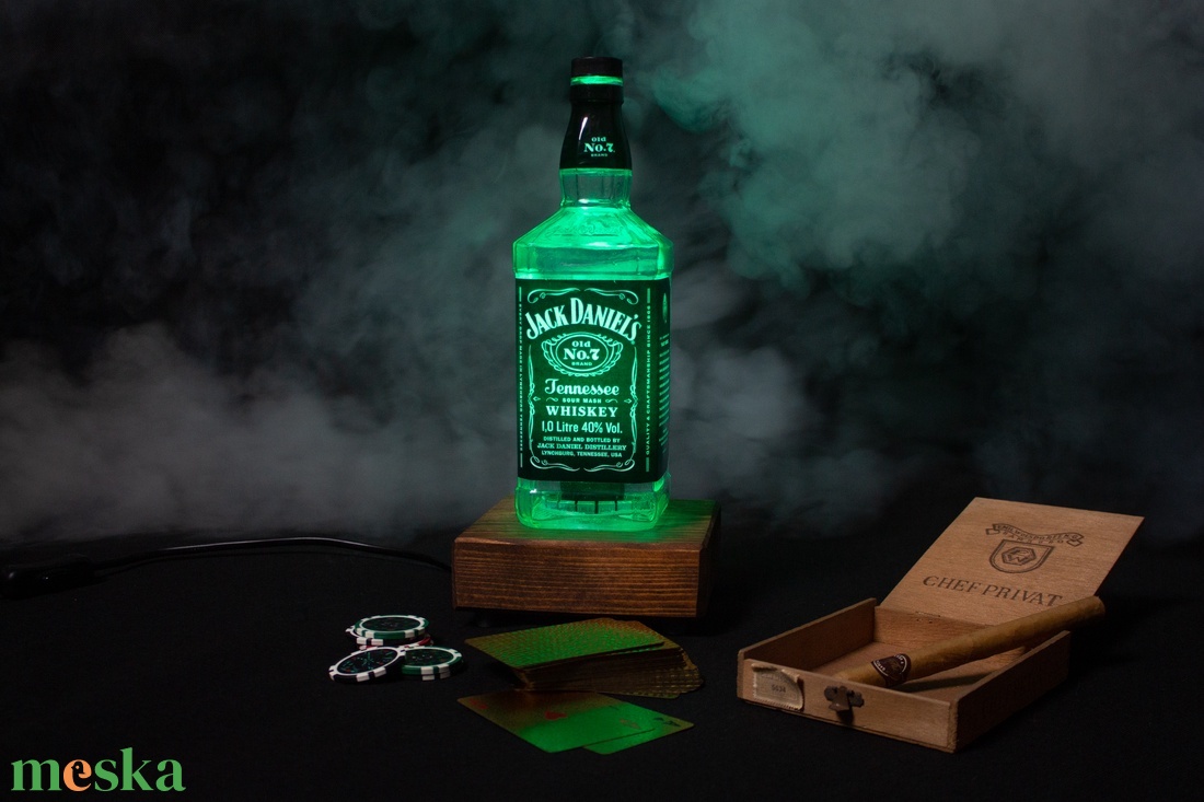 Jack Daniels RGB-s asztali lámpa - otthon & lakás - lámpa - hangulatlámpa - Meska.hu