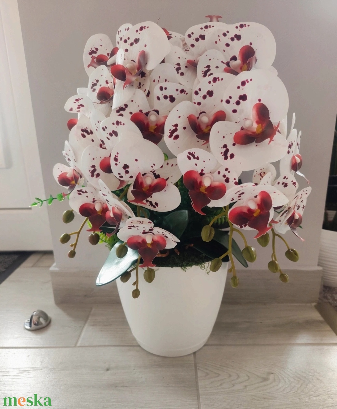 Gondozásmentes Orchidea Dekoráció  - otthon & életmód - virágdekoráció - virágdíszek - virágdísz kaspóban - Meska.hu