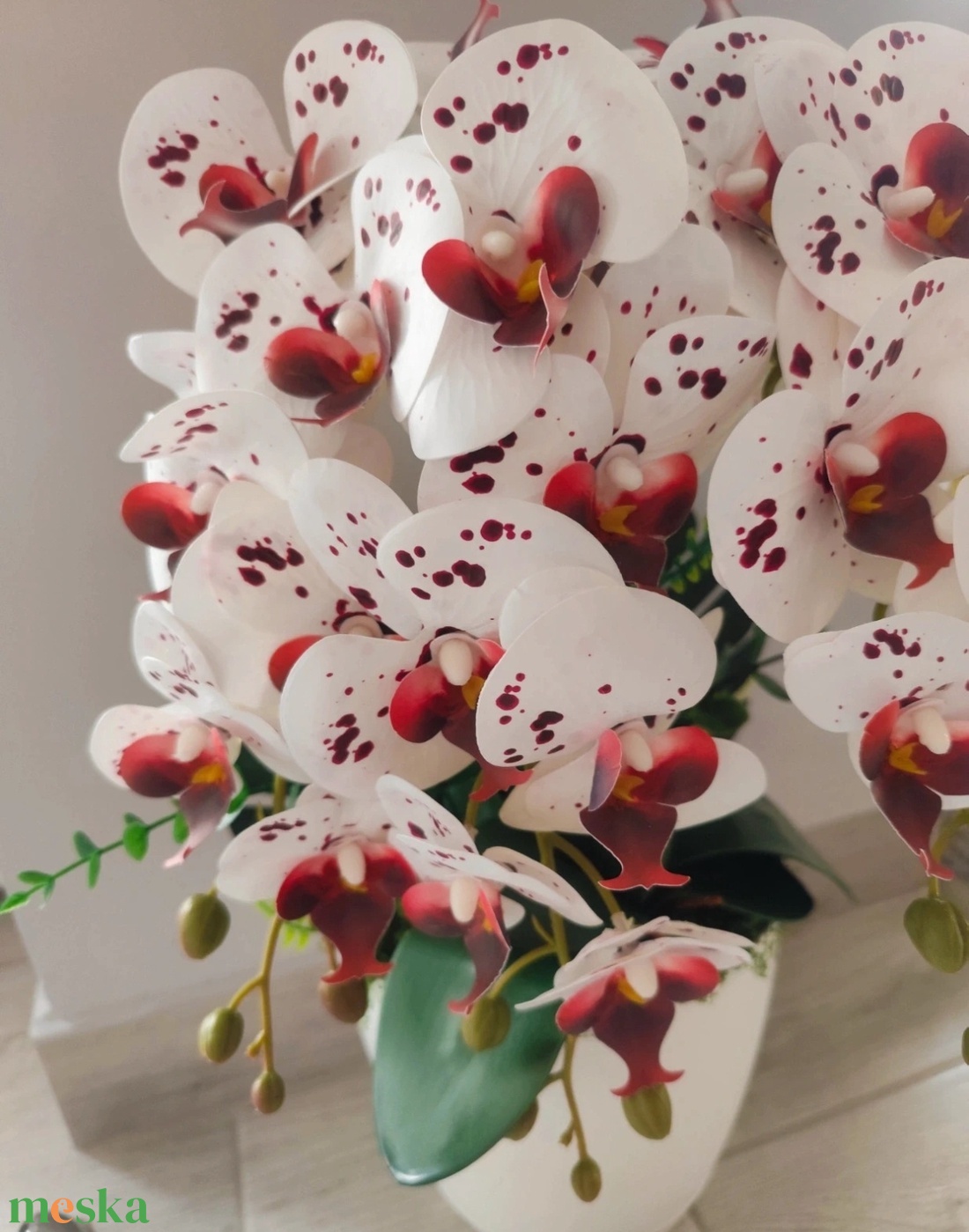 Gondozásmentes Orchidea Dekoráció  - otthon & életmód - virágdekoráció - virágdíszek - virágdísz kaspóban - Meska.hu