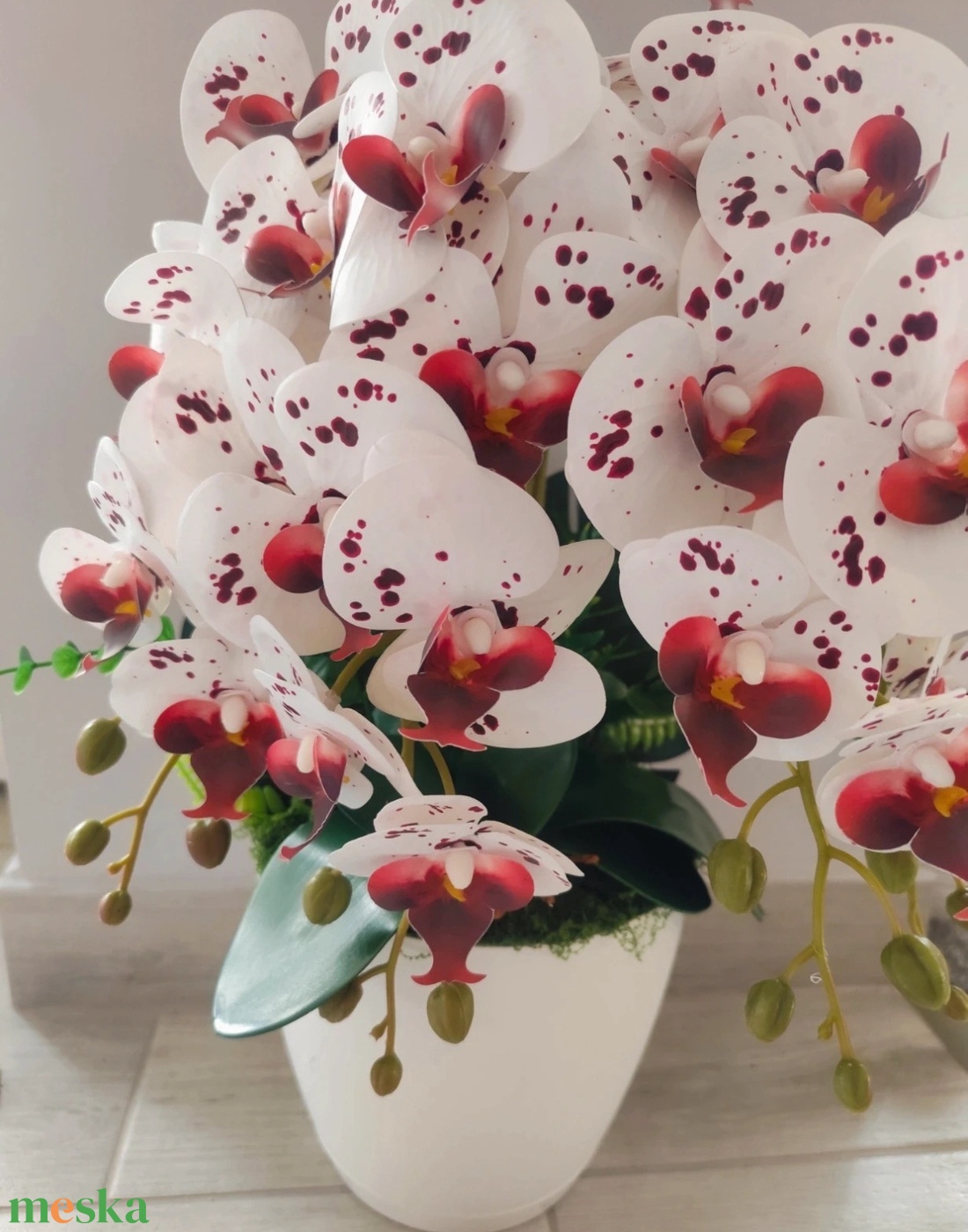 Gondozásmentes Orchidea Dekoráció  - otthon & életmód - virágdekoráció - virágdíszek - virágdísz kaspóban - Meska.hu