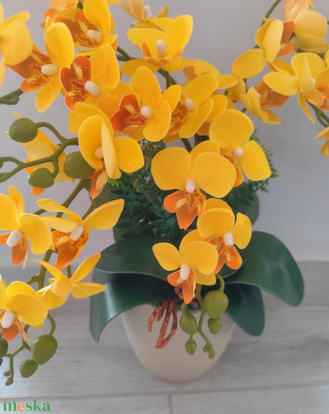 Gondozásmentes Orchidea Dekoráció  - otthon & életmód - virágdekoráció - virágdíszek - virágdísz kaspóban - Meska.hu
