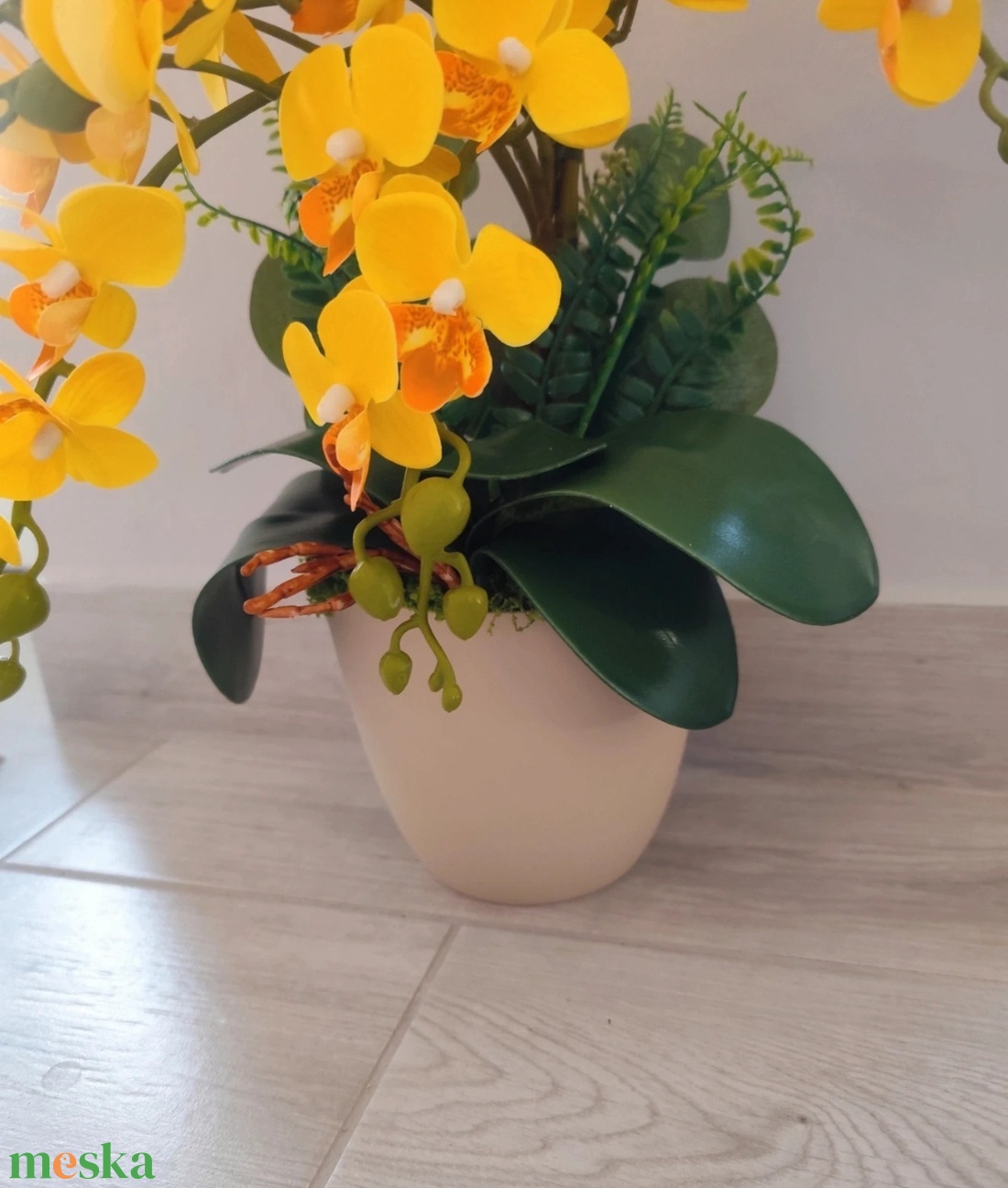 Gondozásmentes Orchidea Dekoráció  - otthon & életmód - virágdekoráció - virágdíszek - virágdísz kaspóban - Meska.hu