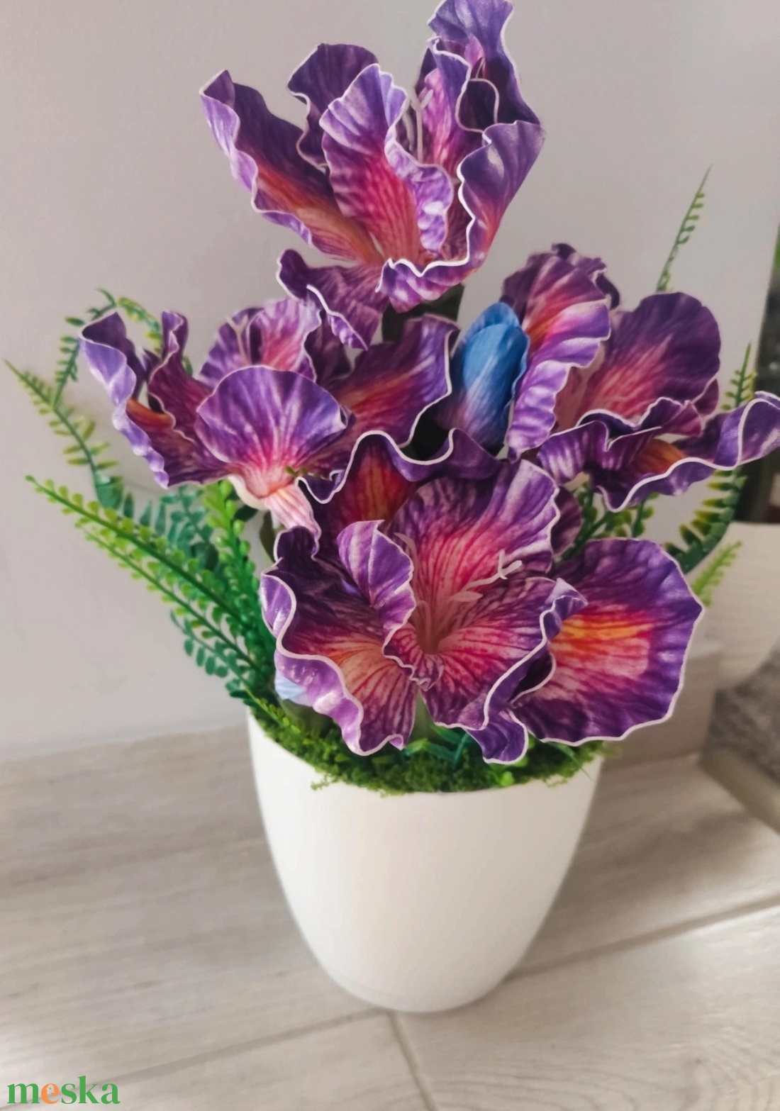 Gondozásmentes virág dekoráció  - otthon & életmód - virágdekoráció - virágdíszek - virágdísz kaspóban - Meska.hu