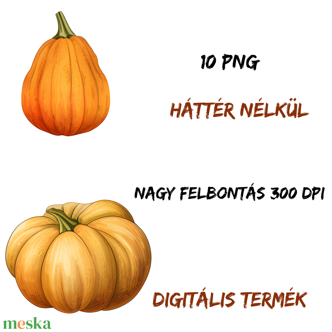 Őszi Tök clipart - 1 - művészet - grafika & illusztráció - digitális - Meska.hu