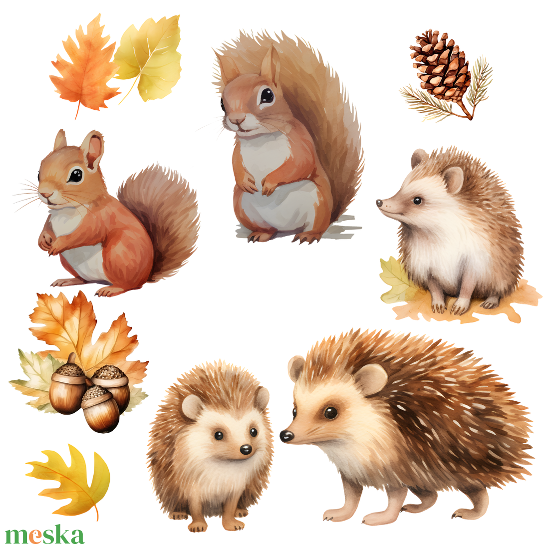 Őszi clipart - művészet - grafika & illusztráció - digitális - Meska.hu