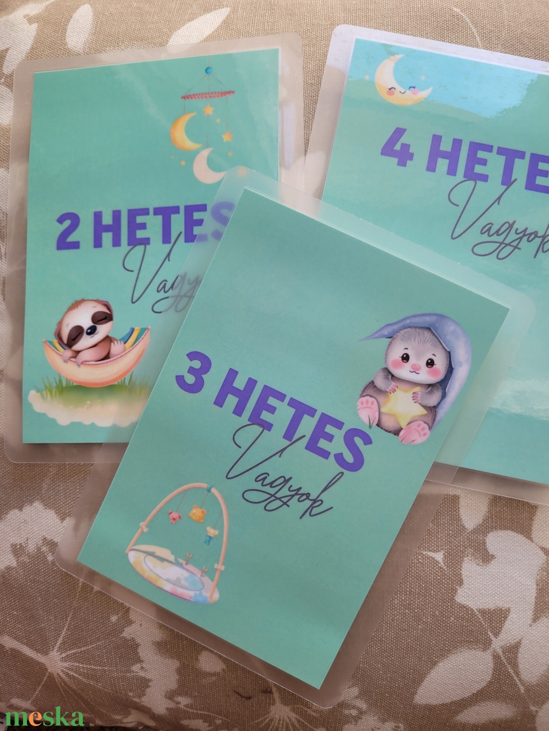 Személyre szabható mérföldkőkártya szett  írható hátoldallal - művészet - naptárkártyák, sportkártyák - Meska.hu