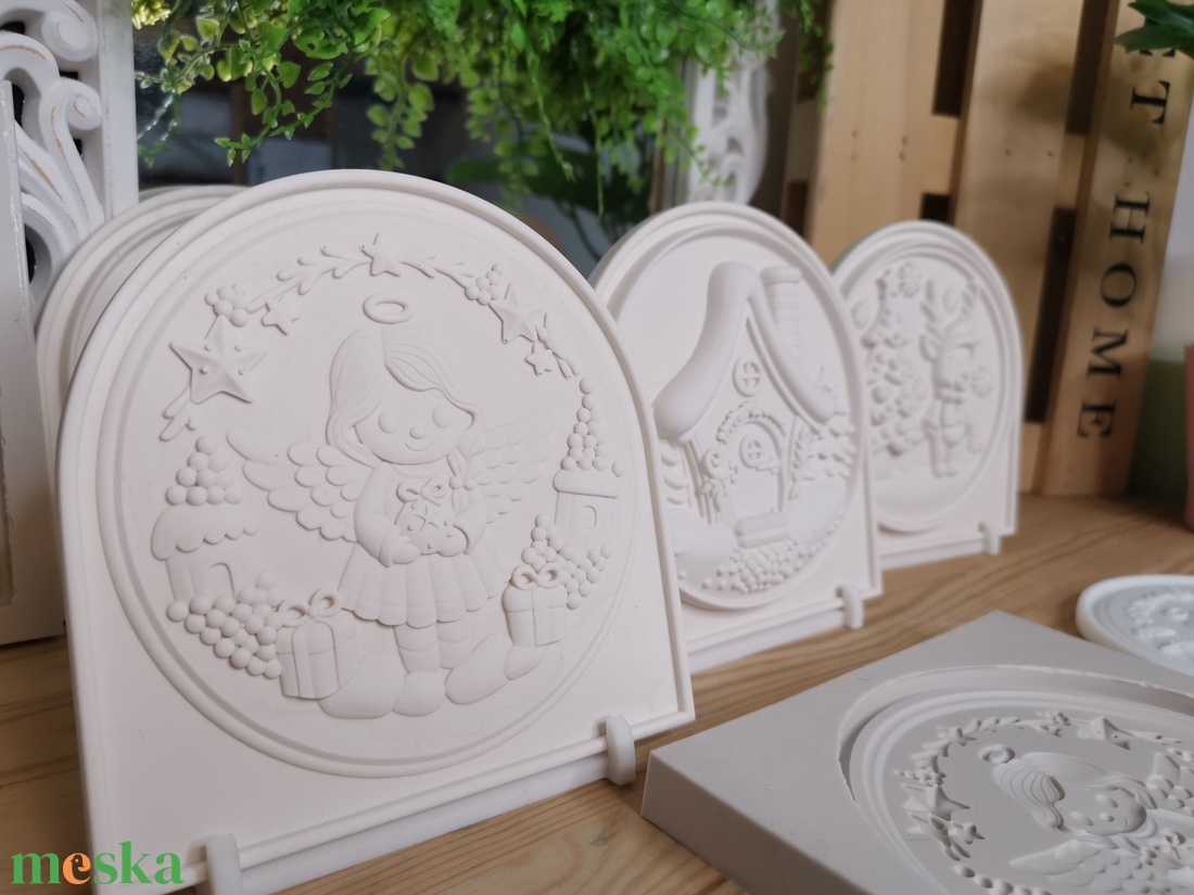 NOYA Tales Téli Mesevilág � 3 db-os festhető 3D dombormű - Prémium öco-gyantából - karácsony - karácsonyi lakásdekoráció - karácsonyi lakásdíszek - Meska.hu