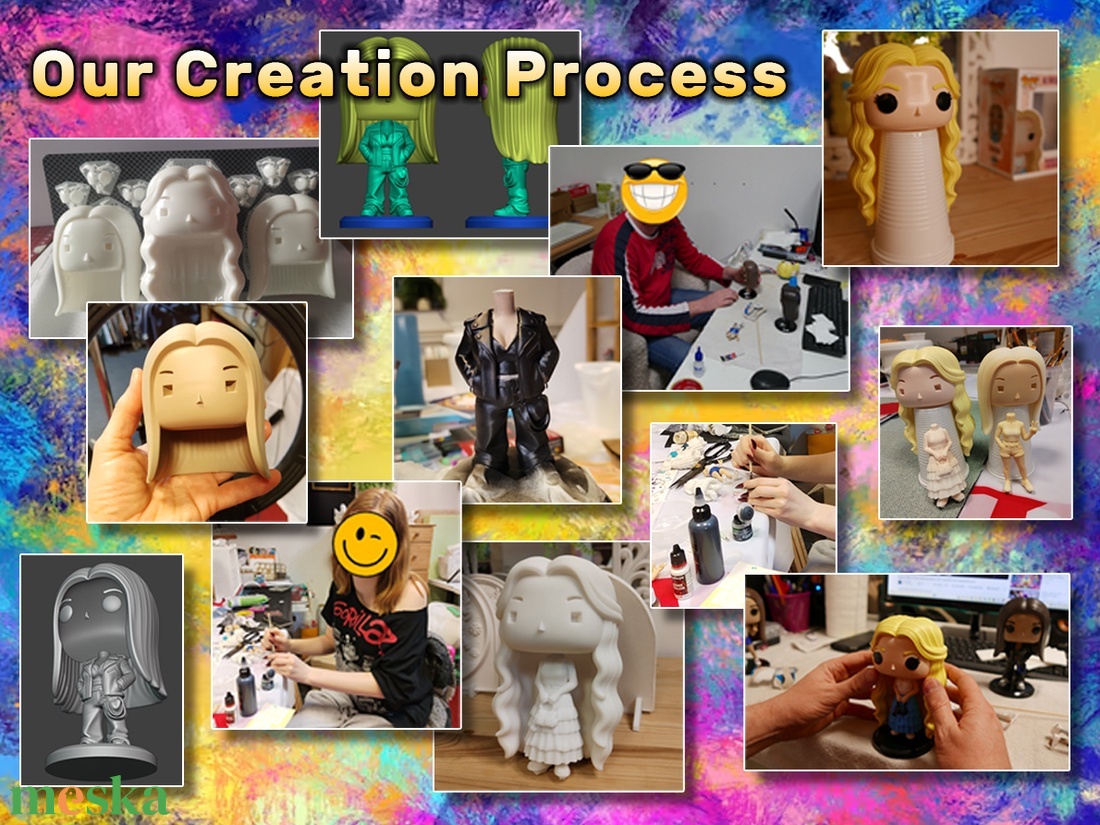 SZEMÉLYRE szabott festett vinyl figura RÓLAD fénykép alapján, 15cm, akár saját egyedi dobozzal - diy (csináld magad) - szolgáltatás - Meska.hu