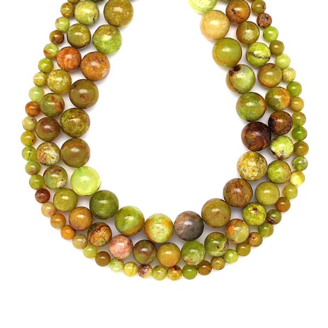 Opál zöld golyó 8-9mm  ékszerkészítő alapanyag (füzér) - kellékek & szerszámok - ásvány alapanyag - ásványfüzér - Meska.hu