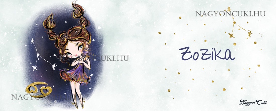 Személyre szabható - Barna hajú Csini Rák lány mintás bögre - otthon & életmód - konyhafelszerelés, tálalás - tálalás - bögre & csésze - Meska.hu