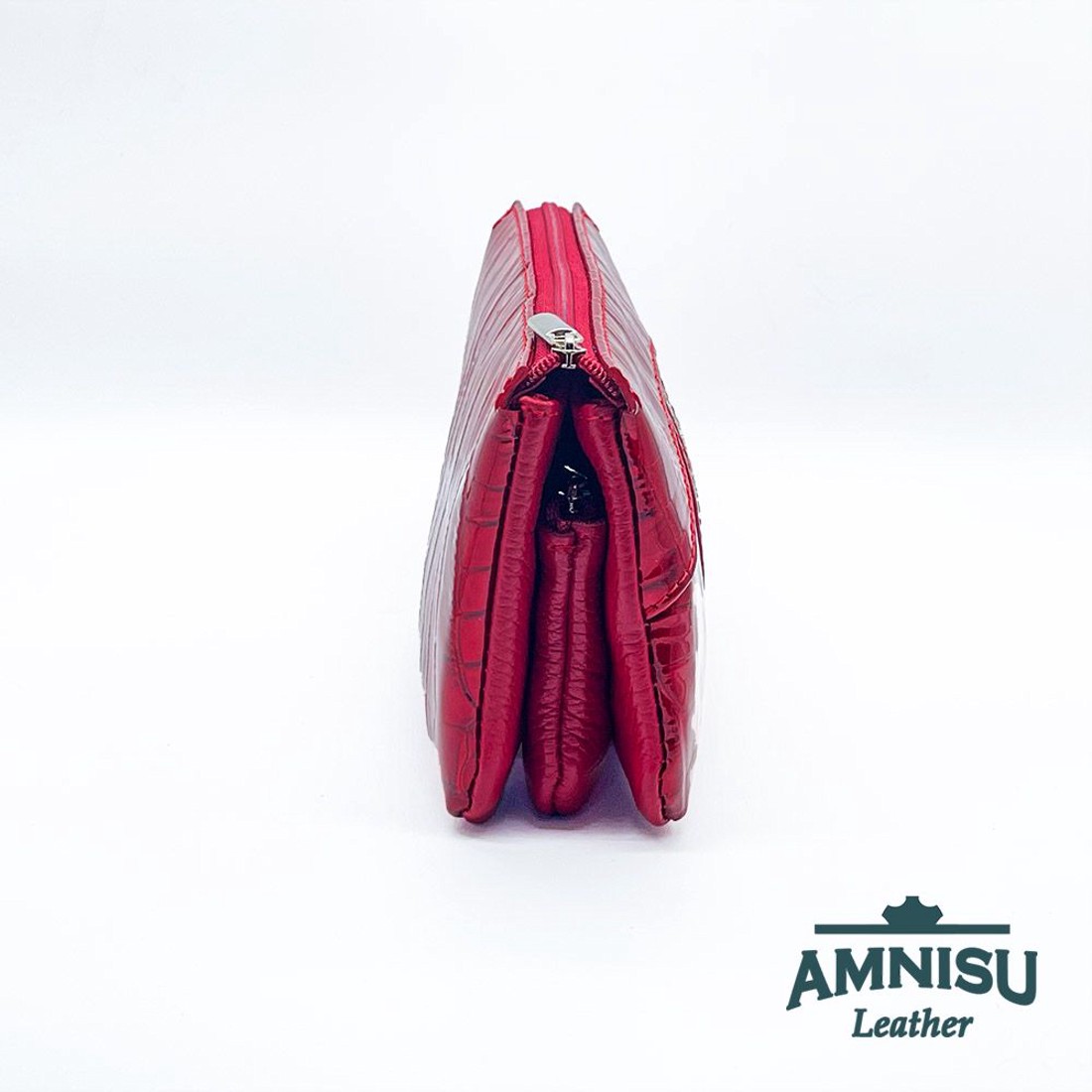 Meggy piros lakk krokkómintás swarovski köves női pénztárca G5023 - táska & tok - pénztárca & más tok - pénztárca - női pénztárca - Meska.hu