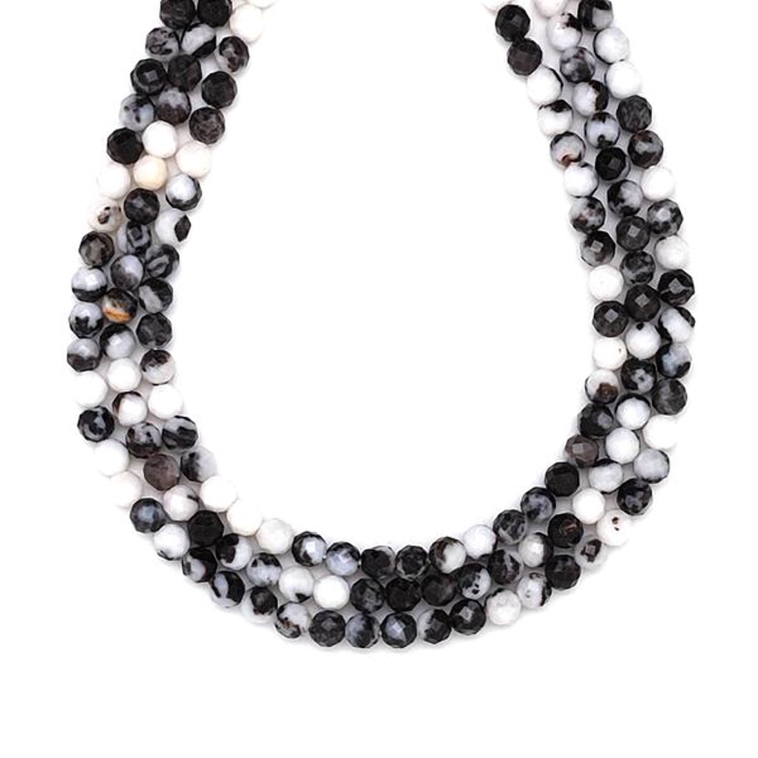 Jáspis zebra fazettált golyó 4-5mm ékszerkészítő alapanyag (füzér) - kellékek & szerszámok - ásvány alapanyag - ásványfüzér - Meska.hu