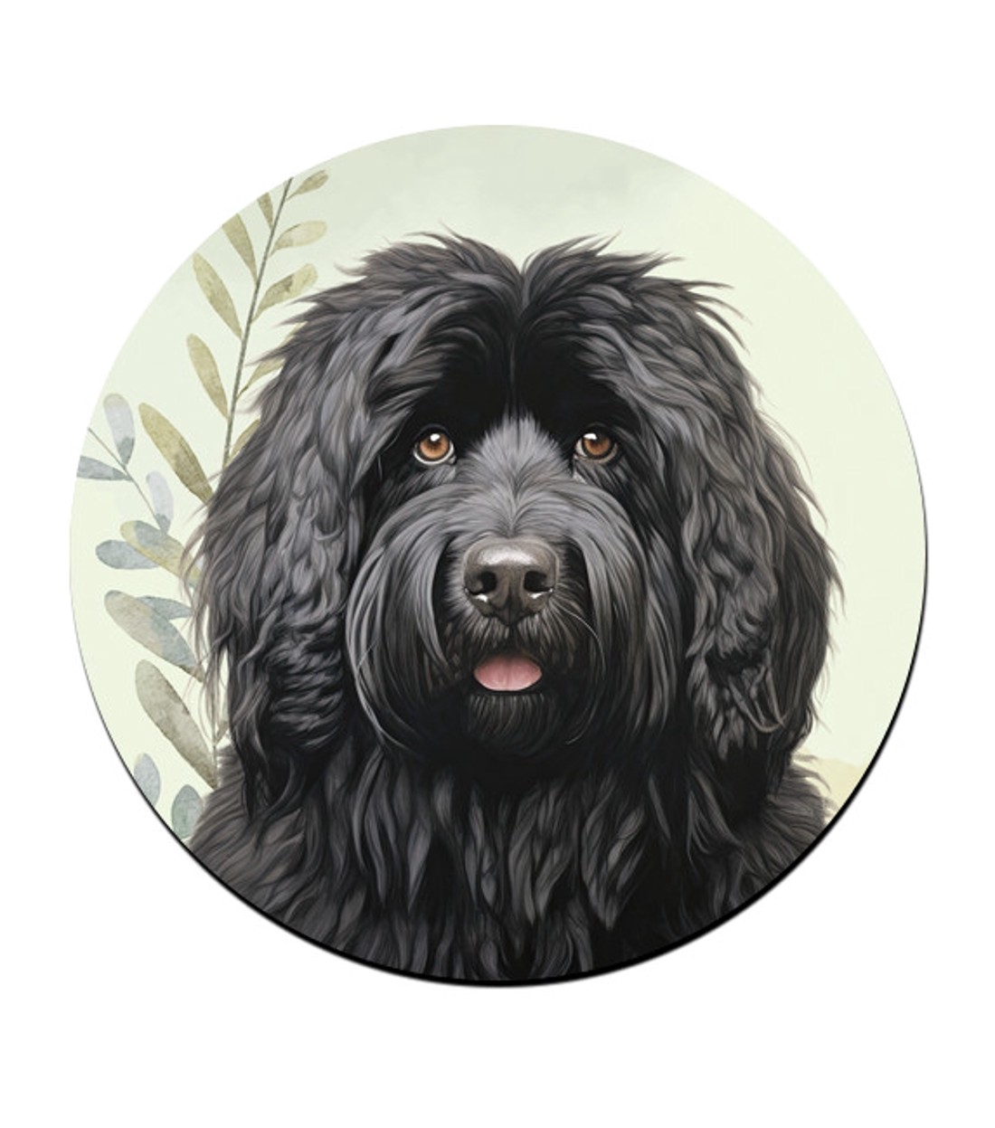 Fekete puli portré mintás bögre alátét -  - Meska.hu