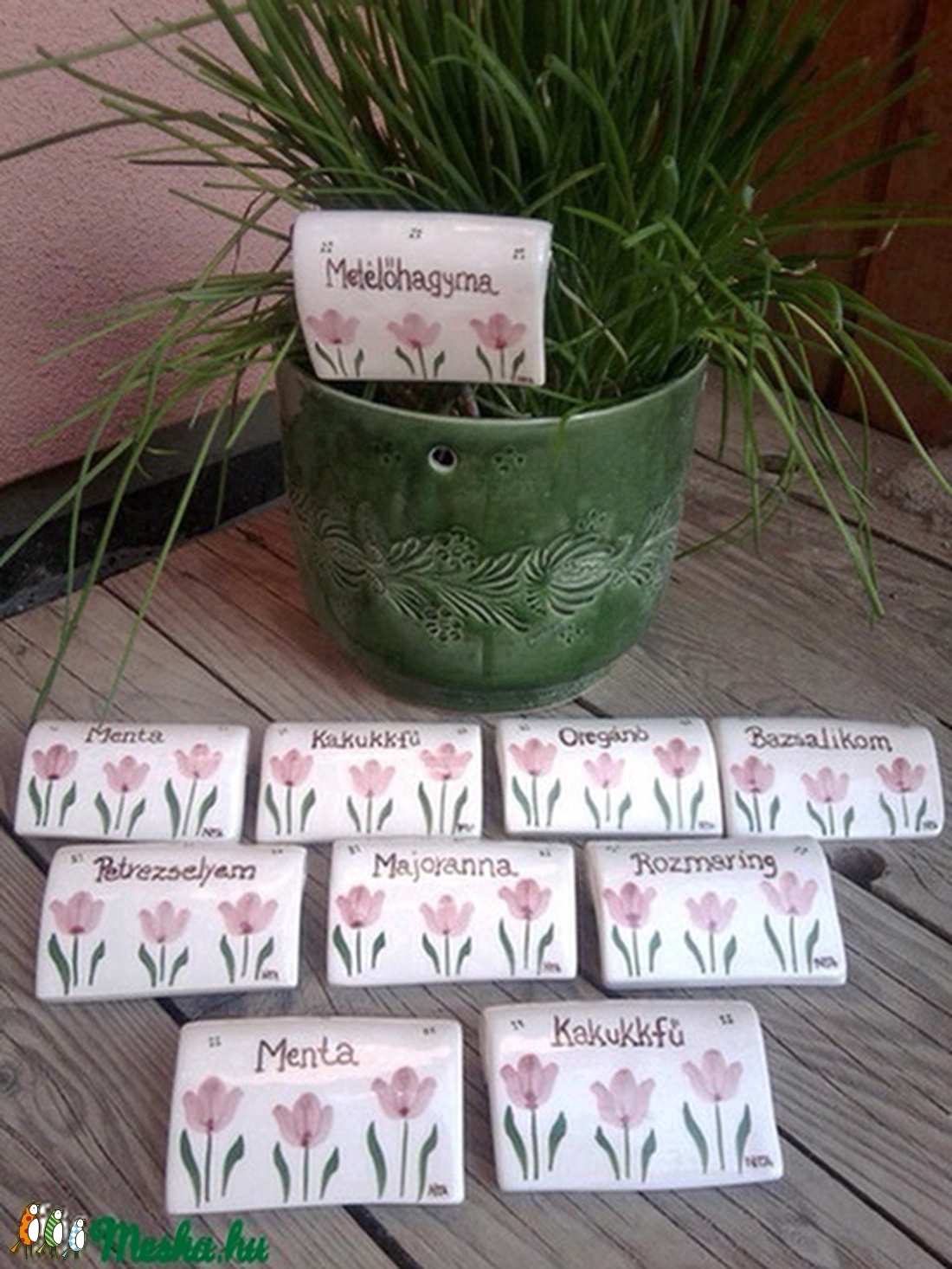 Fűszer-növény  jelölő kerámia táblácska  500 ft/db  -  - Meska.hu