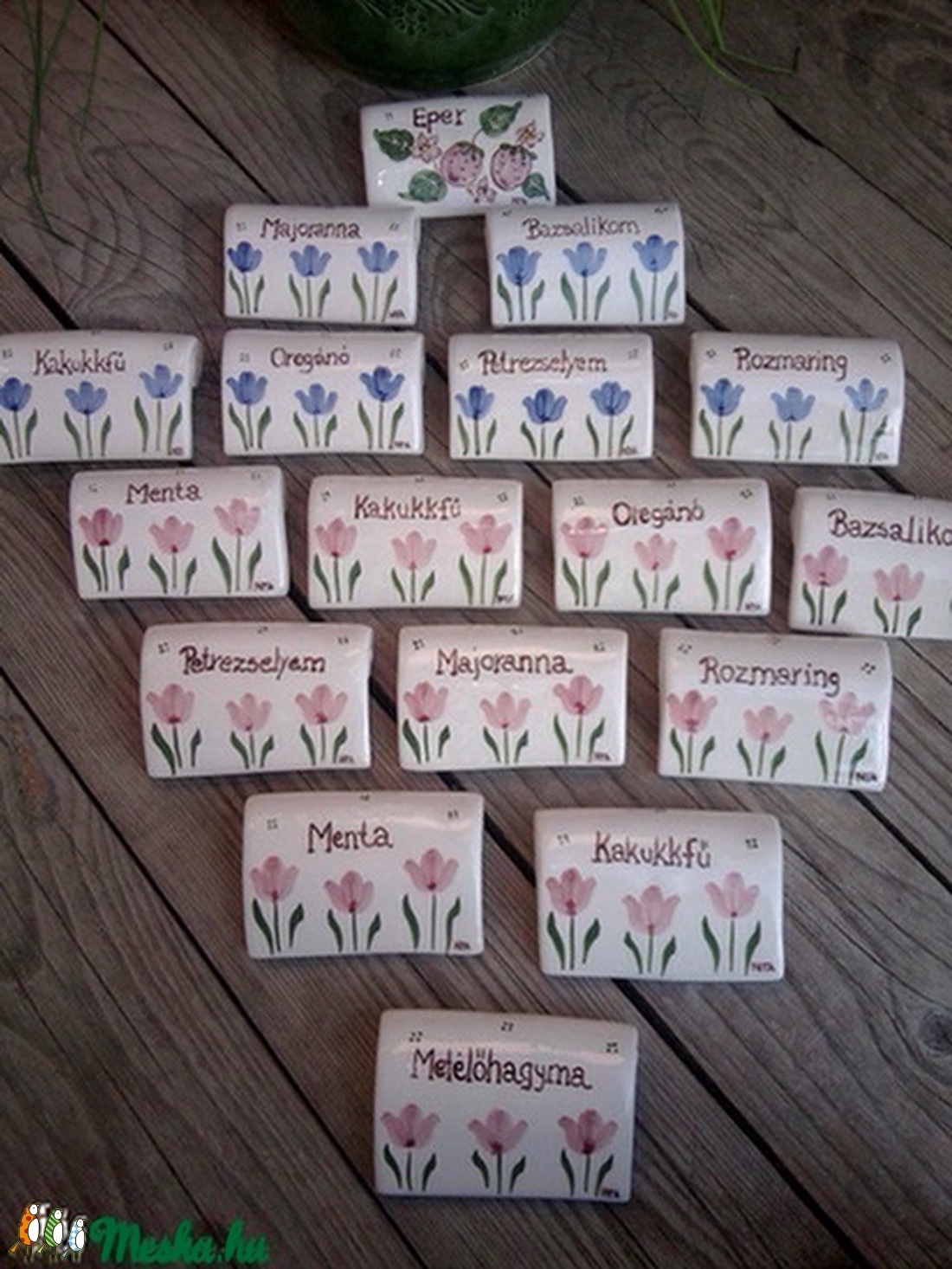 Fűszer-növény  jelölő kerámia táblácska  500 ft/db  -  - Meska.hu