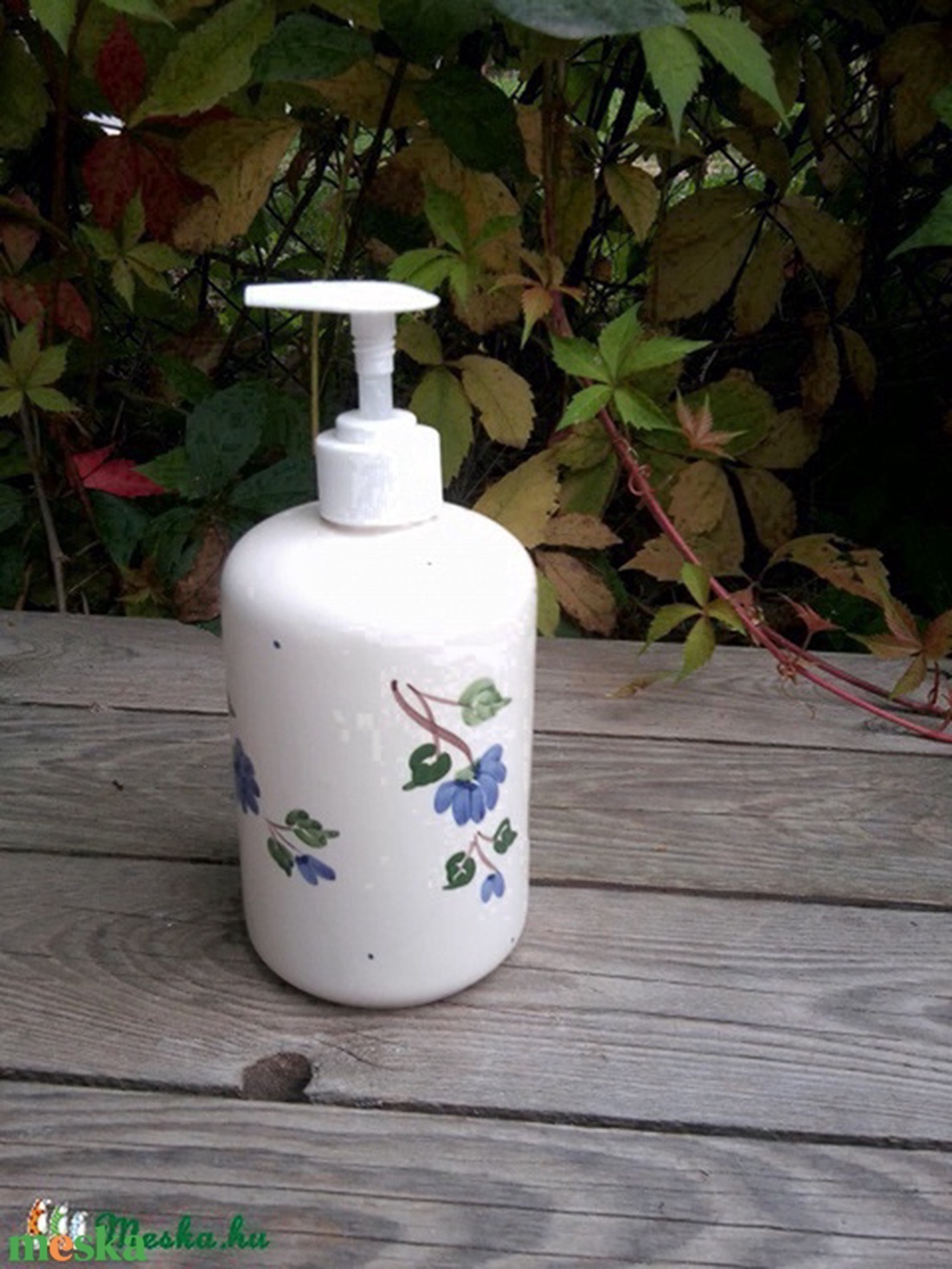 Levendulás kerámia folyékony szappan adagoló -  - Meska.hu