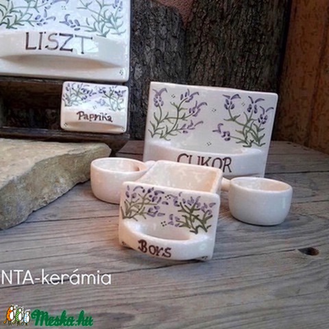 Fűszertartó fiók-egyedi-kerámia készlet -  - Meska.hu
