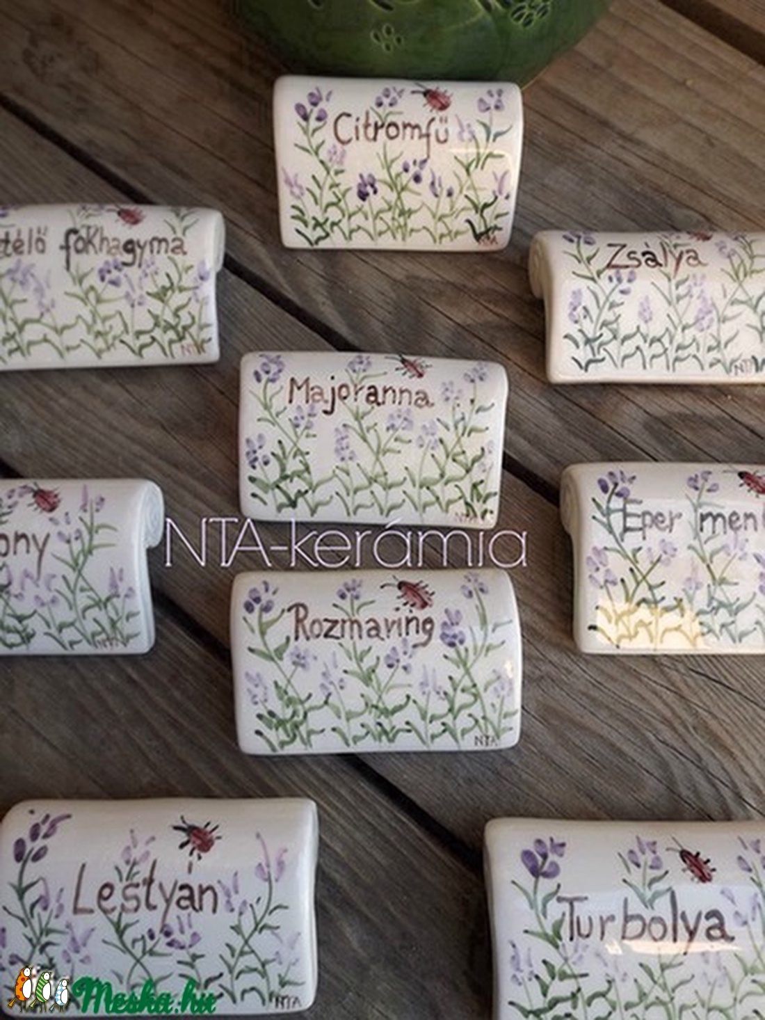 Fűszer-növény  jelölő kerámia táblácska  500ft/db -  - Meska.hu