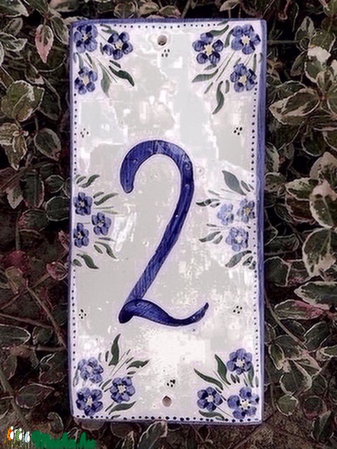 Kerámia egyedi házszám tábla -  - Meska.hu